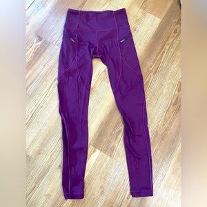 Lululemon Toasty-Tech Fleece-Lined Leggings Zippered Pockets Size 6
